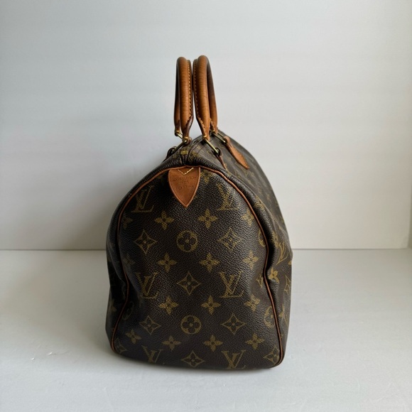 Louis Vuitton Speedy 30 Bag Vintage LV Monogram Canvas Top Handle Soft Purse - Picture 6 of 17
